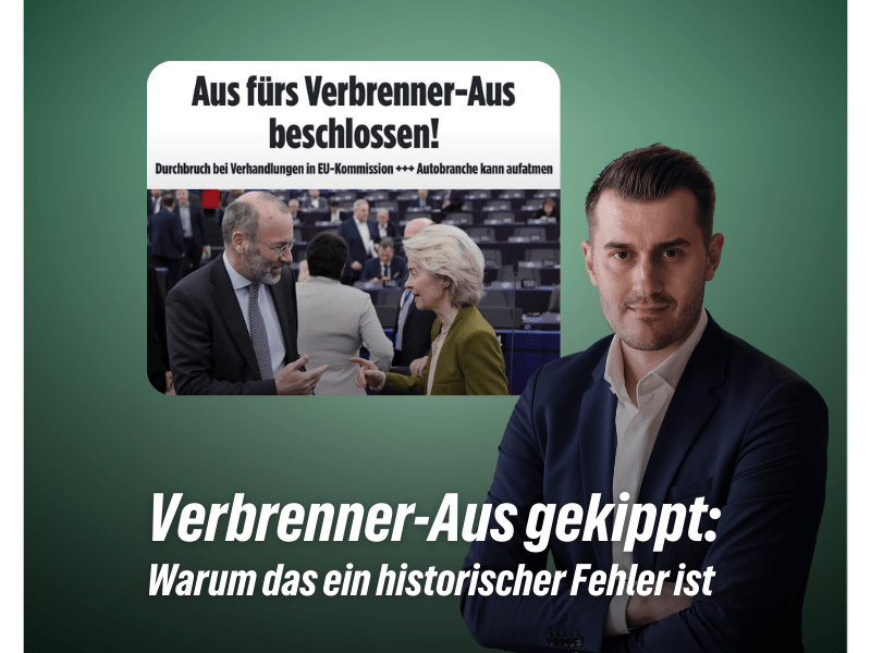 Verbrenner-Aus gekippt: Warum das ein historischer Fehler&nbsp;ist