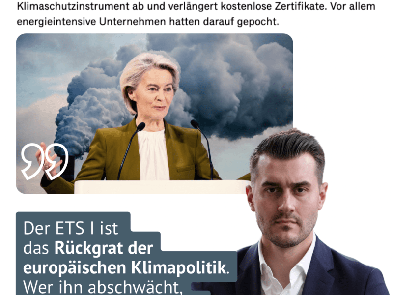 Warum die Aufweichung des ETS I ein fataler Fehler&nbsp;wäre